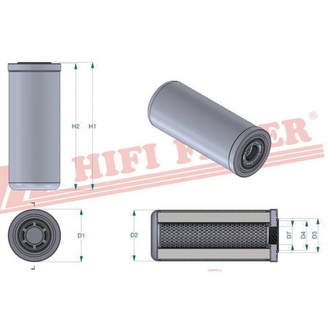 Filtre Hydraulique SH 66378 Hifi Filter référence fournisseur HIFSH66378